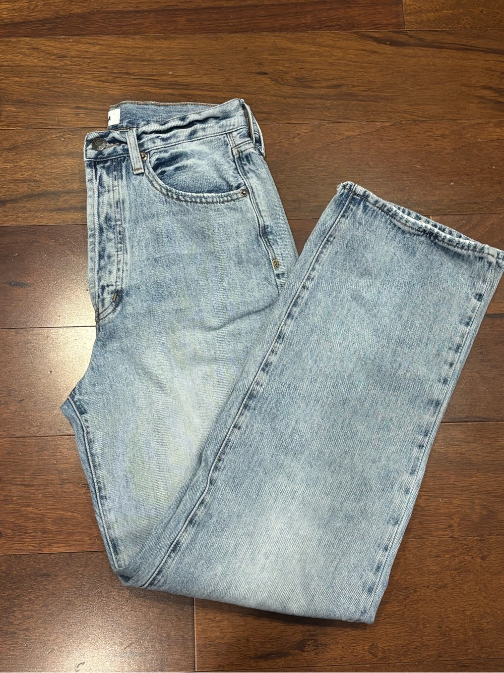 pistola Light Wash Blue Wide Leg Jeans